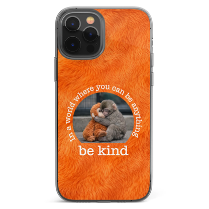 Baby Punch Monkey Personalized Phone Case with Photo Style Print In a World Where You Can Be Anything Be Kind Unique Gift