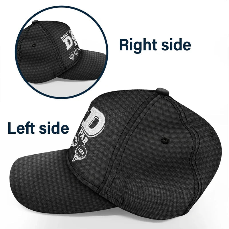 Classic Cap with Best Dad By Par Artwork, Custom Golf Course Style, Creative Gift He'll Wear