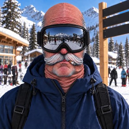 Personalized Balaclava Face Mask, Funny Character for Thumbs-Up Ski Resort Photos, Unique Gift for Ski Friends