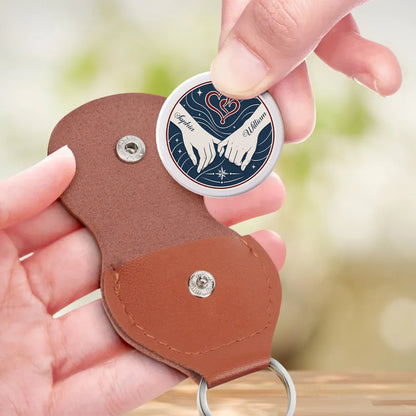 Personalized Pocket Hug with Holding Hands Art, Unique Gift for Husband, Everyday Love Token