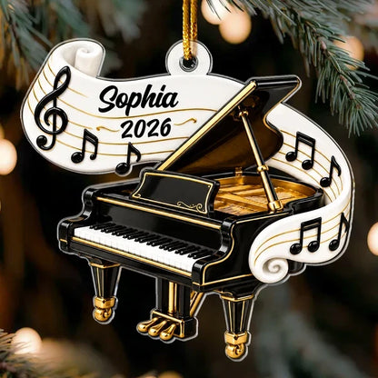 Personalized Music Acrylic Ornament, Instrument Design for Christmas Trees, Unique Gift for Band Students and Teachers