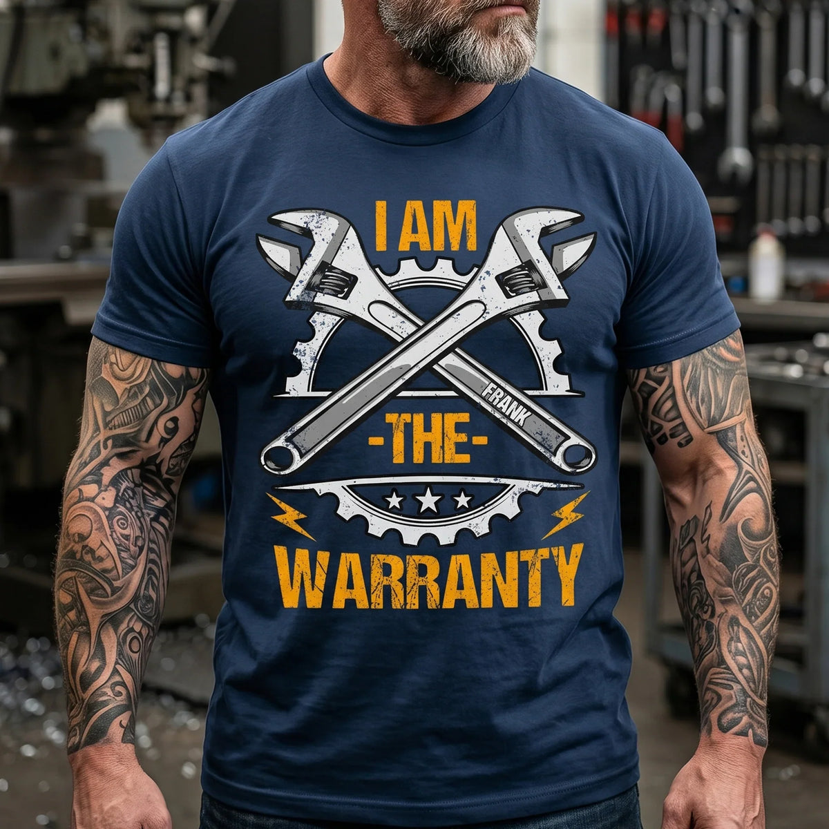 Personalized Classic Tee, I Am The Warranty Wrench Graphic, Unique Gift For Dad & Grandpa