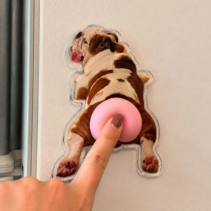 Personalized Silicone Butt Acrylic Magnet with Cat & Dog Design, Creative Gift for Pet Owners