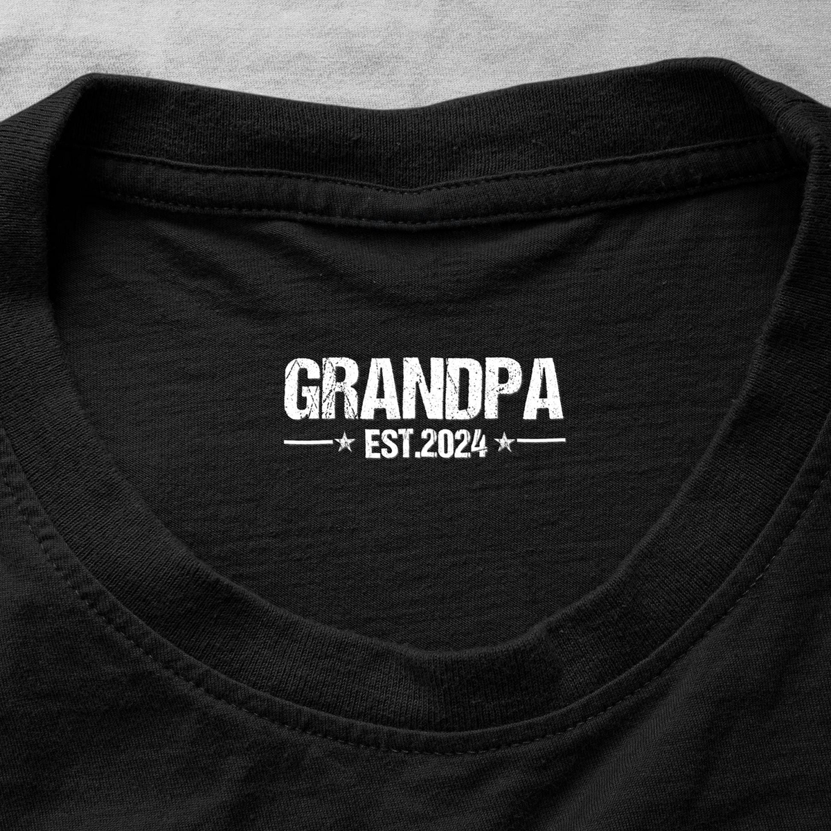 Dual Print Classic Tee Personalized Grandpa Fist Bump Design - A Sweet Family Bond Gift for Grandpa and Grandkids