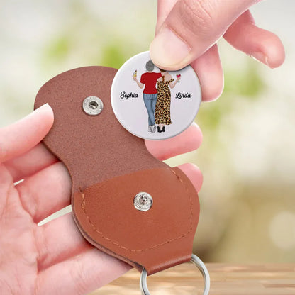 Personalized Pocket Hug for Best Friend, Custom Keepsake Love Token, Badass Bestie Quote, Unique Friendship Gift
