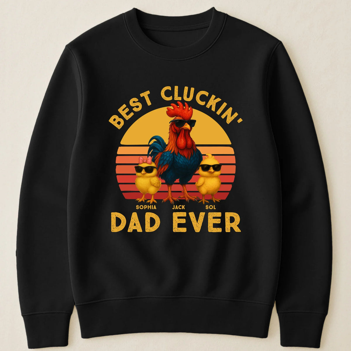 Best Cluckin' Dad Ever Personalized Classic Tee, Creative Rooster Gift For Father's Day