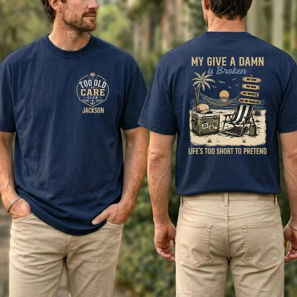 Dual Print Classic Tee, Custom Not My Problem Vacation Shirt, Unique Gift for Husband or Friend