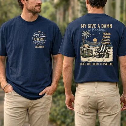 Dual Print Classic Tee, Custom Not My Problem Vacation Shirt, Unique Gift for Husband or Friend