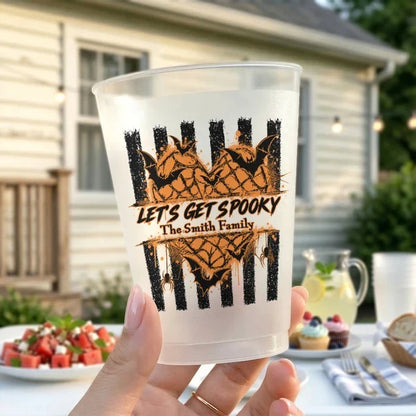 Let's Get Spooky Personalized Frosted Plastic Cup, Playful Halloween Keepsake, Creative Gift for Friends