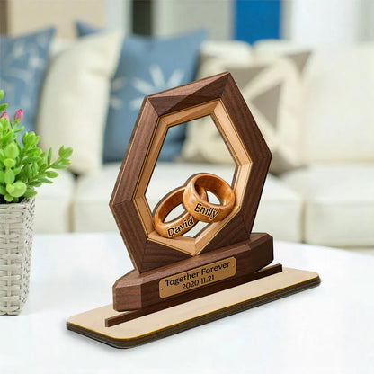 Together Forever 2-Layer Wooden Plaque, Creative Romantic Gift for a Couple's Home Display