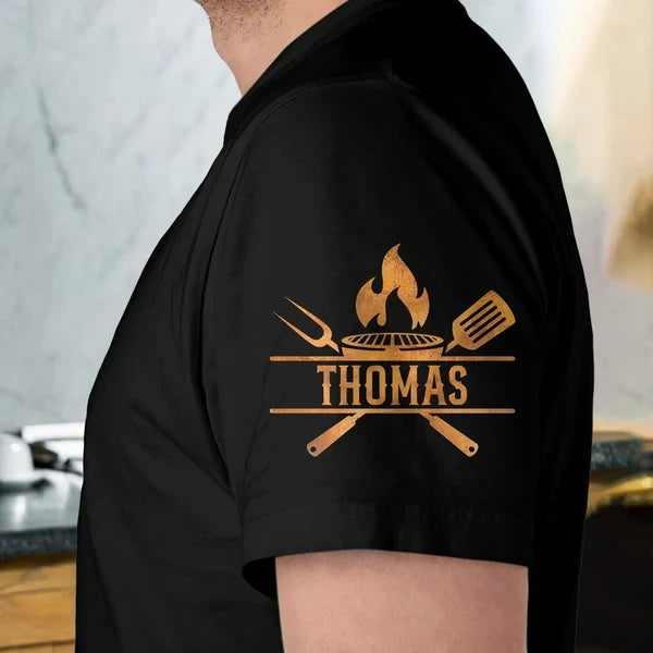 Personalized Dual Print Classic Tee, Funny I'd Smoke That BBQ Graphic for Backyard Grilling, Unique Gift for Grill Lovers