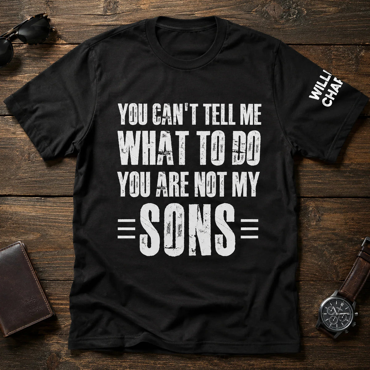 Personalized Dual Print Classic Tee, Bold Daughter Quote For Dad, City Street Style Unique Gift