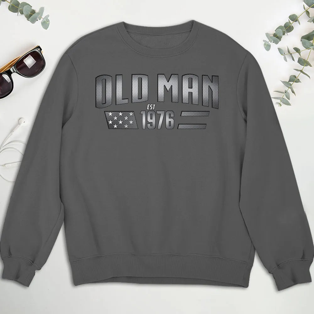 Personalized Old Man Classic Tee, Bold Vintage Graphic, Unique Gift for Dad or Husband