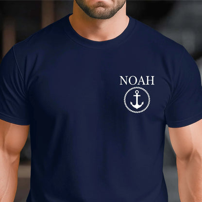 Personalized Dual Print Classic Tee, The Captain Is Always Right Nautical Unique Gift for Boating Fan