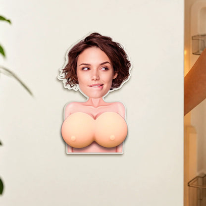 Silicone Acrylic Magnet, Personalized Cheeky Portrait Keepsake, Creative Gift For Partner Or Friend