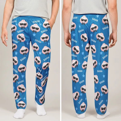 Personalized Printed Lounge Pants, Cute Cartoon Dumplings for Matching Family Wear, Unique Gift