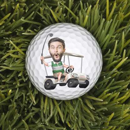 Personalized Funny Golf Ball with Photo Cartoon, If Found Please Hit Better Quote, Unique Gift for Golfers