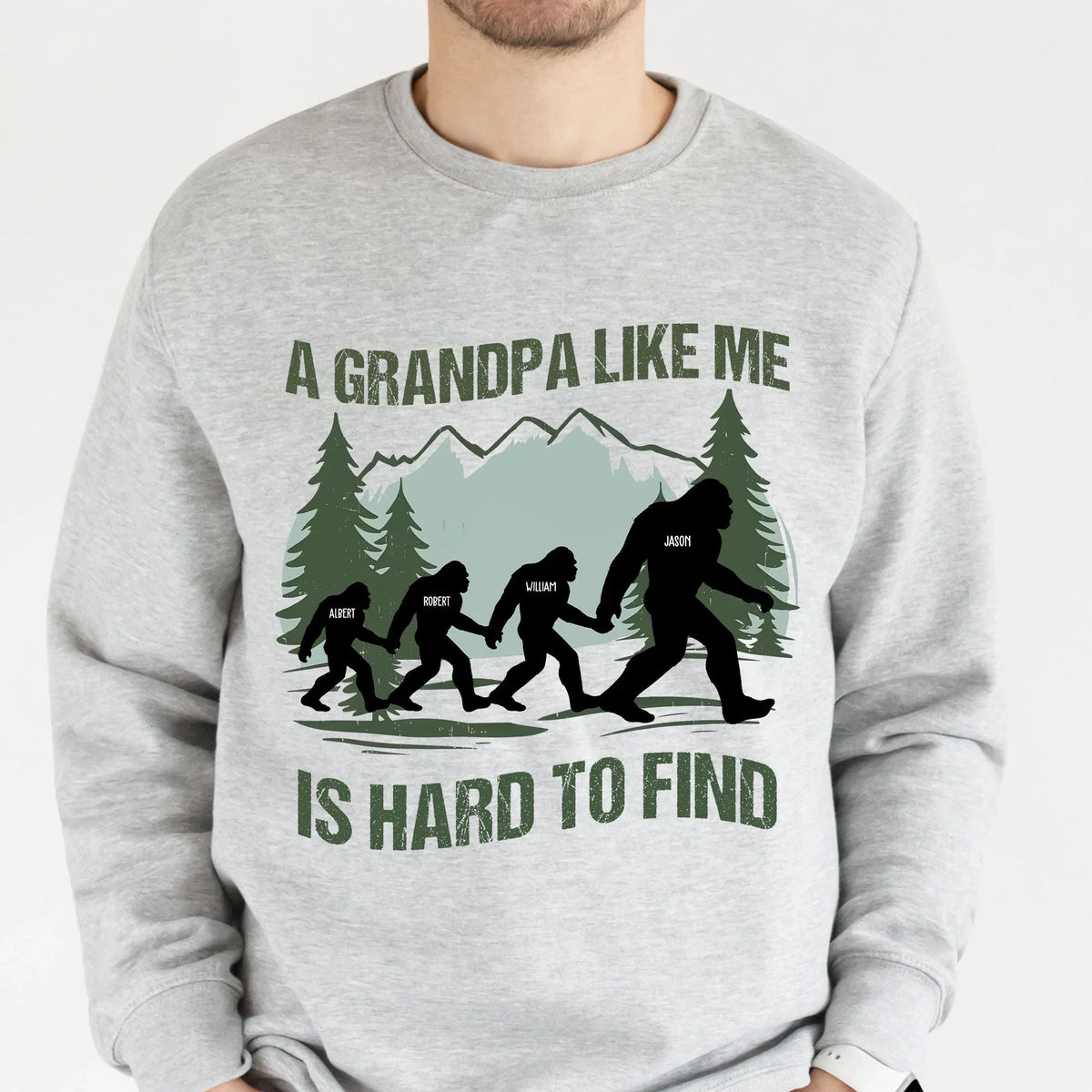 A Grandpa Like Me Is Hard To Find Personalized Classic Tee, Creative Forest Gift for Grandpa