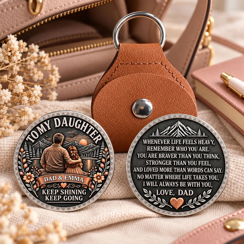 Keep Shining Personalized Pocket Hug, Mountain Scene, Creative Sentimental Gift for Daughter