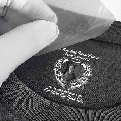 Personalized Classic Tee With Hidden Memorial Message, Angel Wings Unique Gift for Family