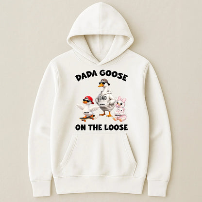 Dada Goose On The Loose Classic Tee, Playful Personalized Gift for Papa & Goose Family Laughs
