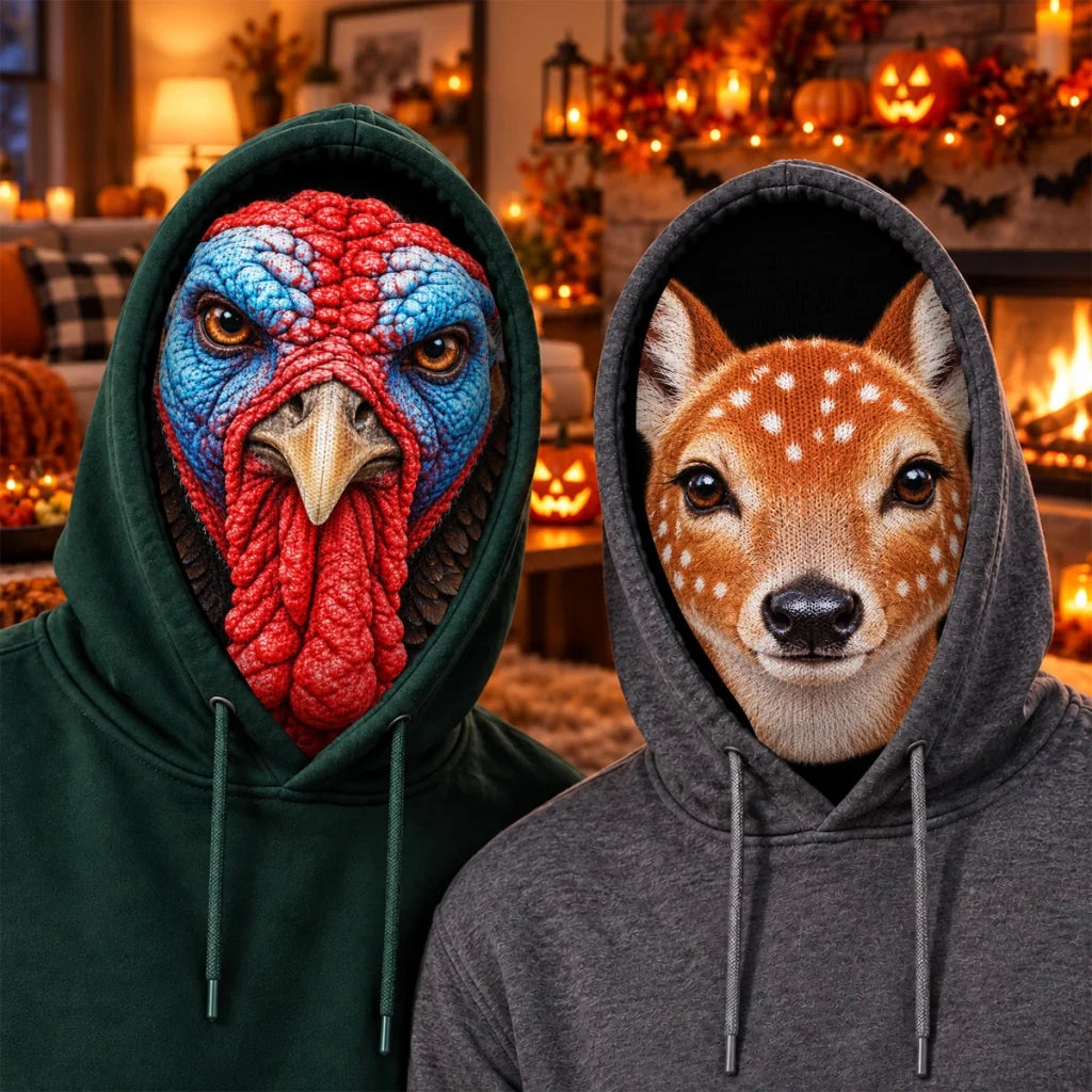 Mesh Print Balaclava Hat, Personalized Woodland Animal Face, Creative Gift for Friends and Wildlife Fans