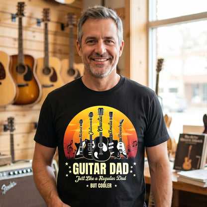 Guitar Dad Classic Tee, Funny Custom Music Shirt, Creative Gift for Dad From Family