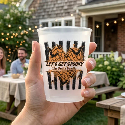 Let's Get Spooky Personalized Frosted Plastic Cup, Playful Halloween Keepsake, Creative Gift for Friends