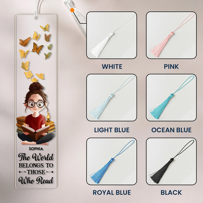 Custom Acrylic Bookmark for Readers - Cozy Book Stack Illustration, A Thoughtful Unique Gift for Best Friend or Teacher