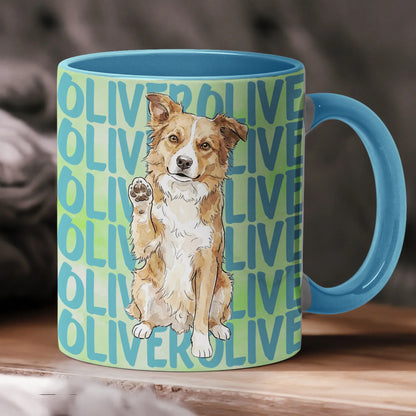 Custom Pet Portrait Ceramic Mug, Playful Pastel Pet Art for Morning Coffee, Creative Gift for Dog & Cat Lovers