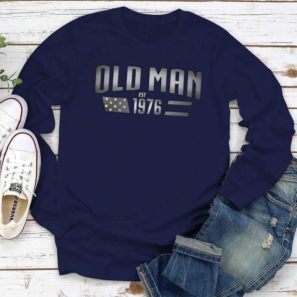 Personalized Old Man Classic Tee, Bold Vintage Graphic, Unique Gift for Dad or Husband