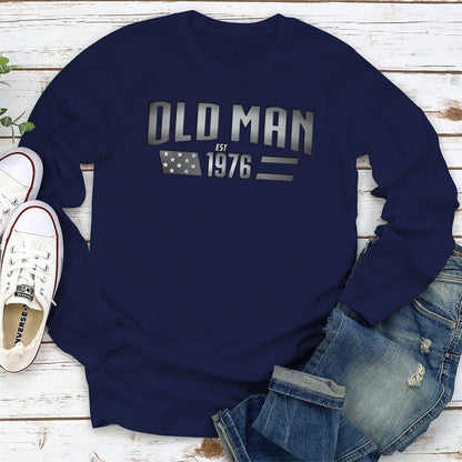 Personalized Old Man Classic Tee, Bold Vintage Graphic, Unique Gift for Dad or Husband