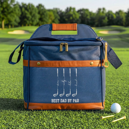 Personalized Golf Cooler Bag, Olive Drink Tote With Club Art, Unique Gift For Golf Lover
