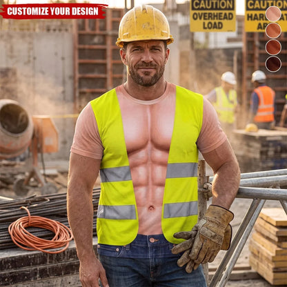 Personalized Printed Classic Tee for Laughing Construction Workers, Creative Jobsite Gift with Personal Meaning