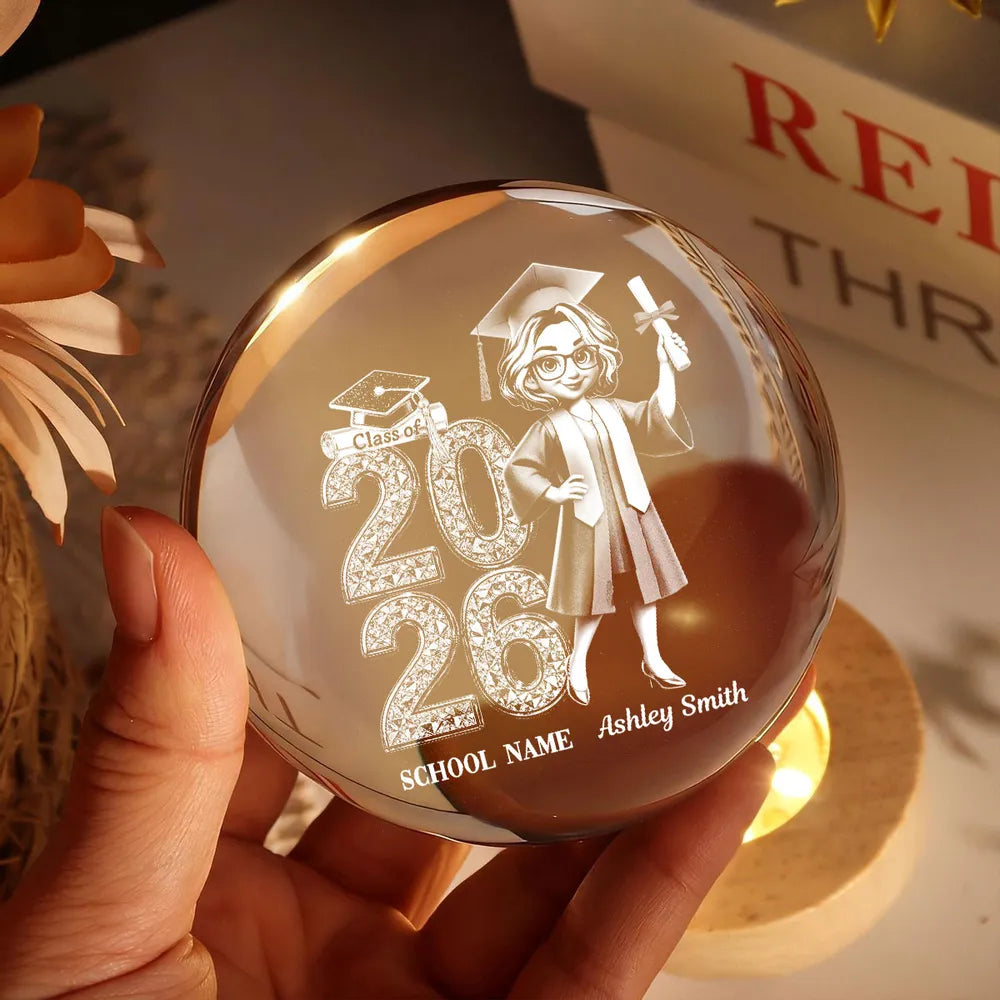 Personalized Globe Lamp Class Of Graduation Night Light, Unique Gift For Son or Daughter