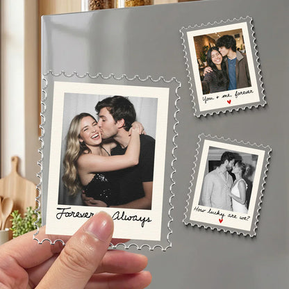Acrylic Fridge Magnet, Wavy Edge Hugging Couple Keepsake, Unique Creative Gift For Him Or Her