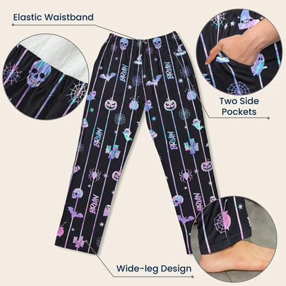 Spooky Family Printed Lounge Pants, Personalized Matching Keepsake and Unique Creative Gift for Family