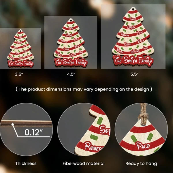 Personalized Acrylic Ornament, Family Christmas Tree Keepsake for Festive Home Decor, Creative Gift