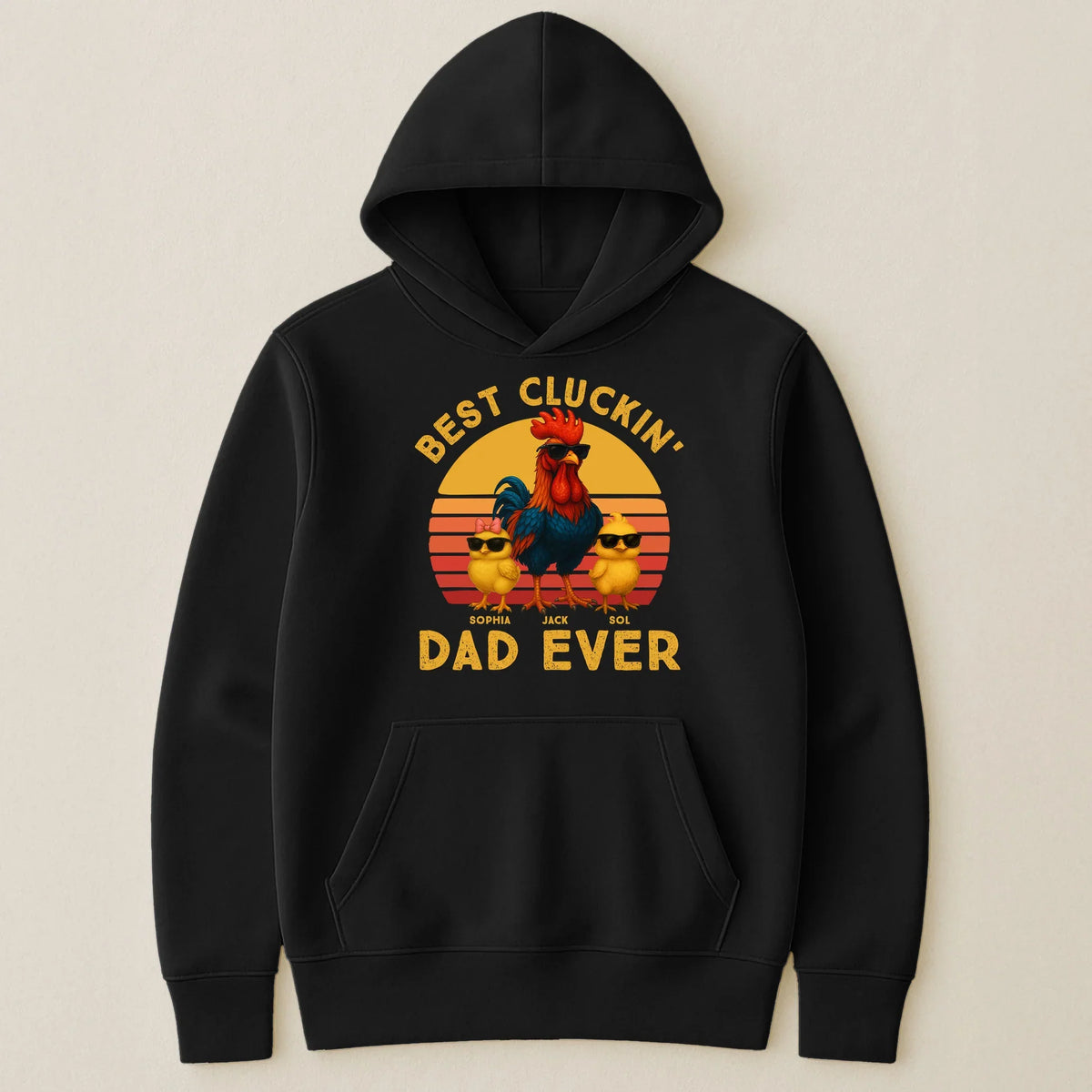 Best Cluckin' Dad Ever Personalized Classic Tee, Creative Rooster Gift For Father's Day