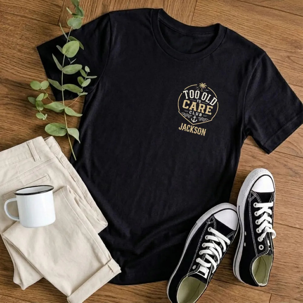 Dual Print Classic Tee, Custom Not My Problem Vacation Shirt, Unique Gift for Husband or Friend