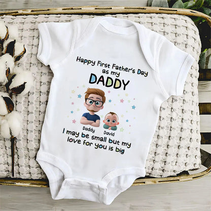 Baby Onesie with Father's Day Design Personalized Gift