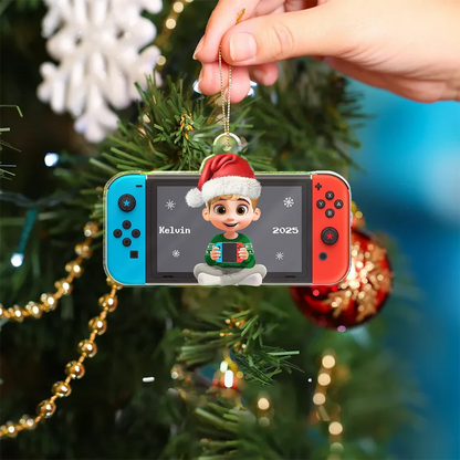Gaming Themed Acrylic Ornament with Cute Character Design – Perfect Gift for Game Lovers