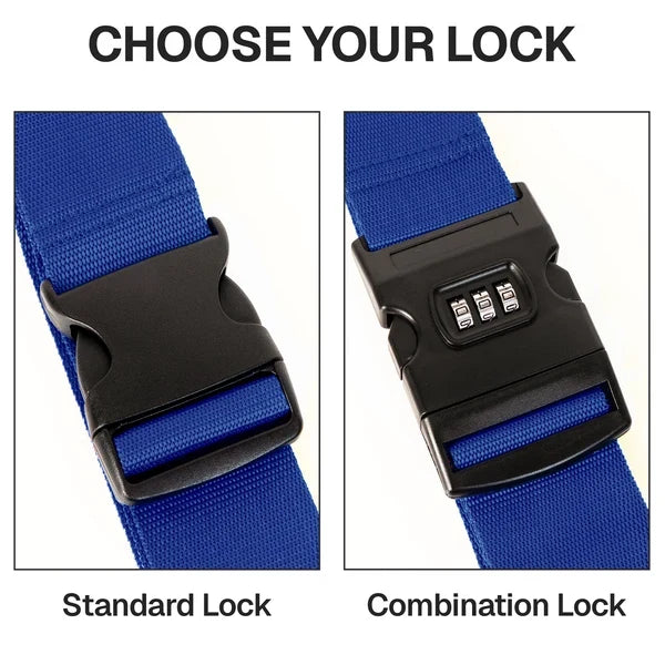 Personalized Standard Buckle Luggage Strap, Adventure Awaits Design, Unique Gift for Travelers