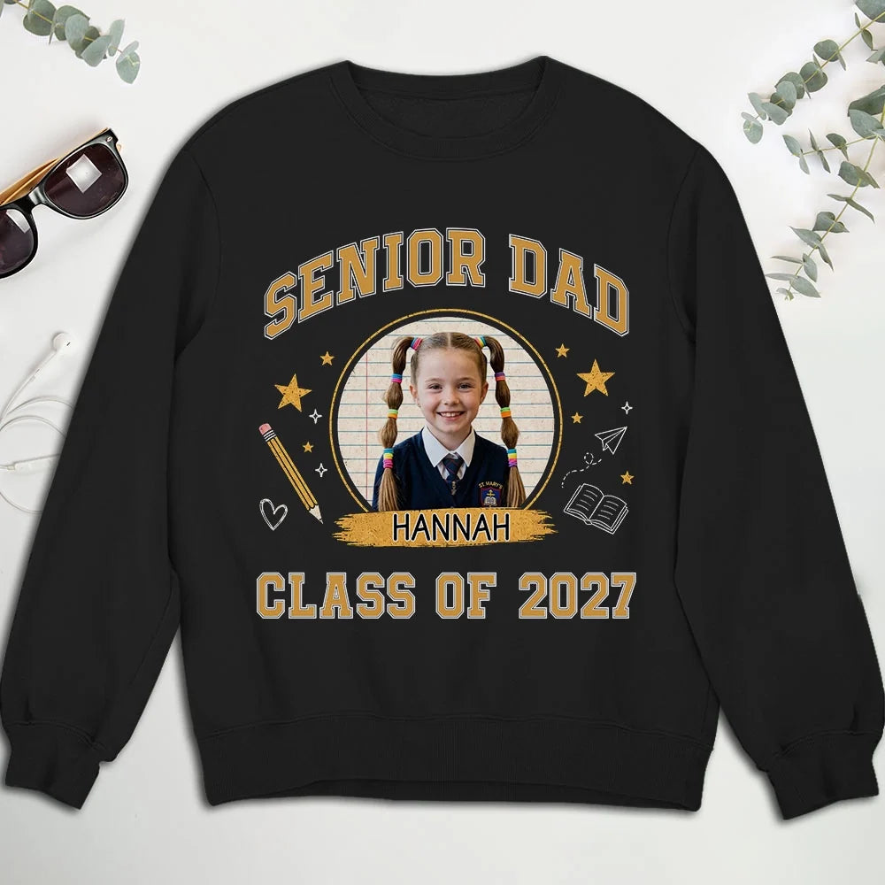 Senior Mom Classic Tee, Personalized School Pride Design, Heartfelt Creative Graduation Gift for Mom