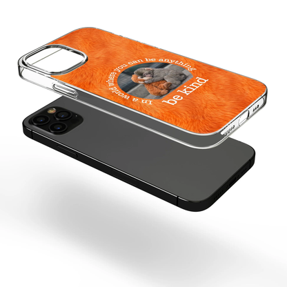 Baby Punch Monkey Personalized Phone Case with Photo Style Print In a World Where You Can Be Anything Be Kind Unique Gift