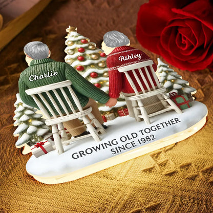 Custom Couple Acrylic Light Box with Cozy Christmas Tree, Soft Bedroom Lamp and Unique Romantic Gift