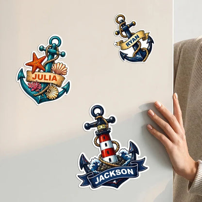 Personalized Acrylic Magnet, Nautical Anchor Cruise Door Decor, Unique Gift for Family Travelers