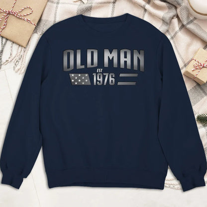 Personalized Old Man Classic Tee, Bold Vintage Graphic, Unique Gift for Dad or Husband
