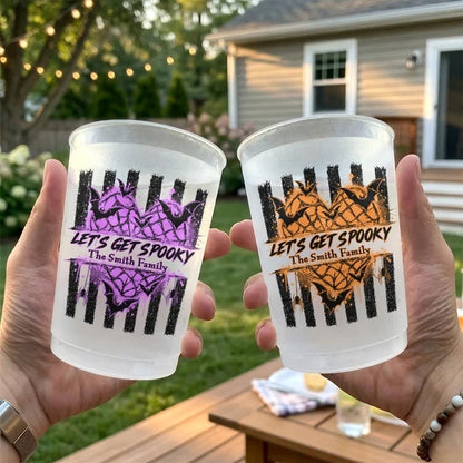 Let's Get Spooky Personalized Frosted Plastic Cup, Playful Halloween Keepsake, Creative Gift for Friends