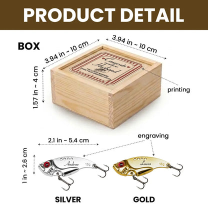 Custom Fishing Lure for Husband, Creative Romantic Gift for Anglers with Rose Gift Box